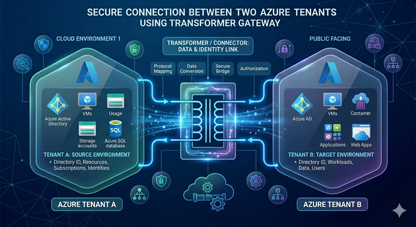 Connecting separate Azure environments — supplied concept illustration